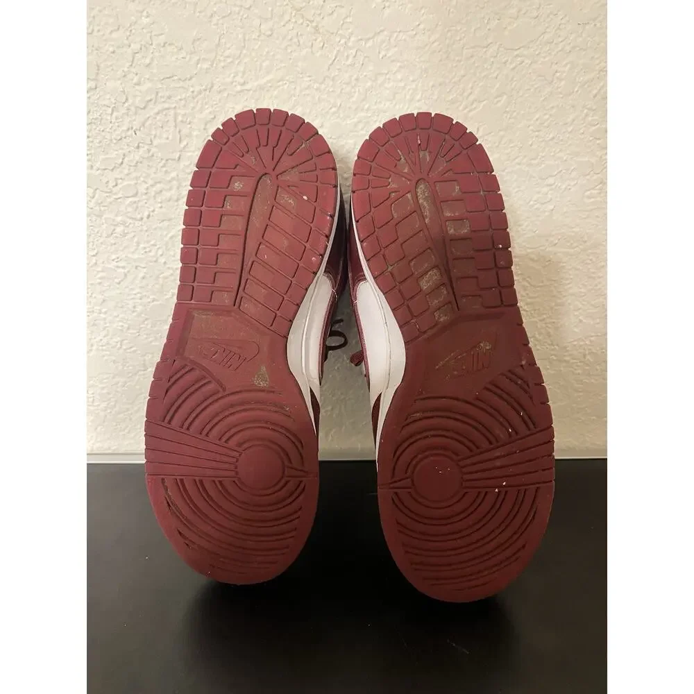 Size 10 Nike Air Dunk Low Retro Team Red Burgundy White DD1391-601 Sneakers Men - Picture 11 of 11